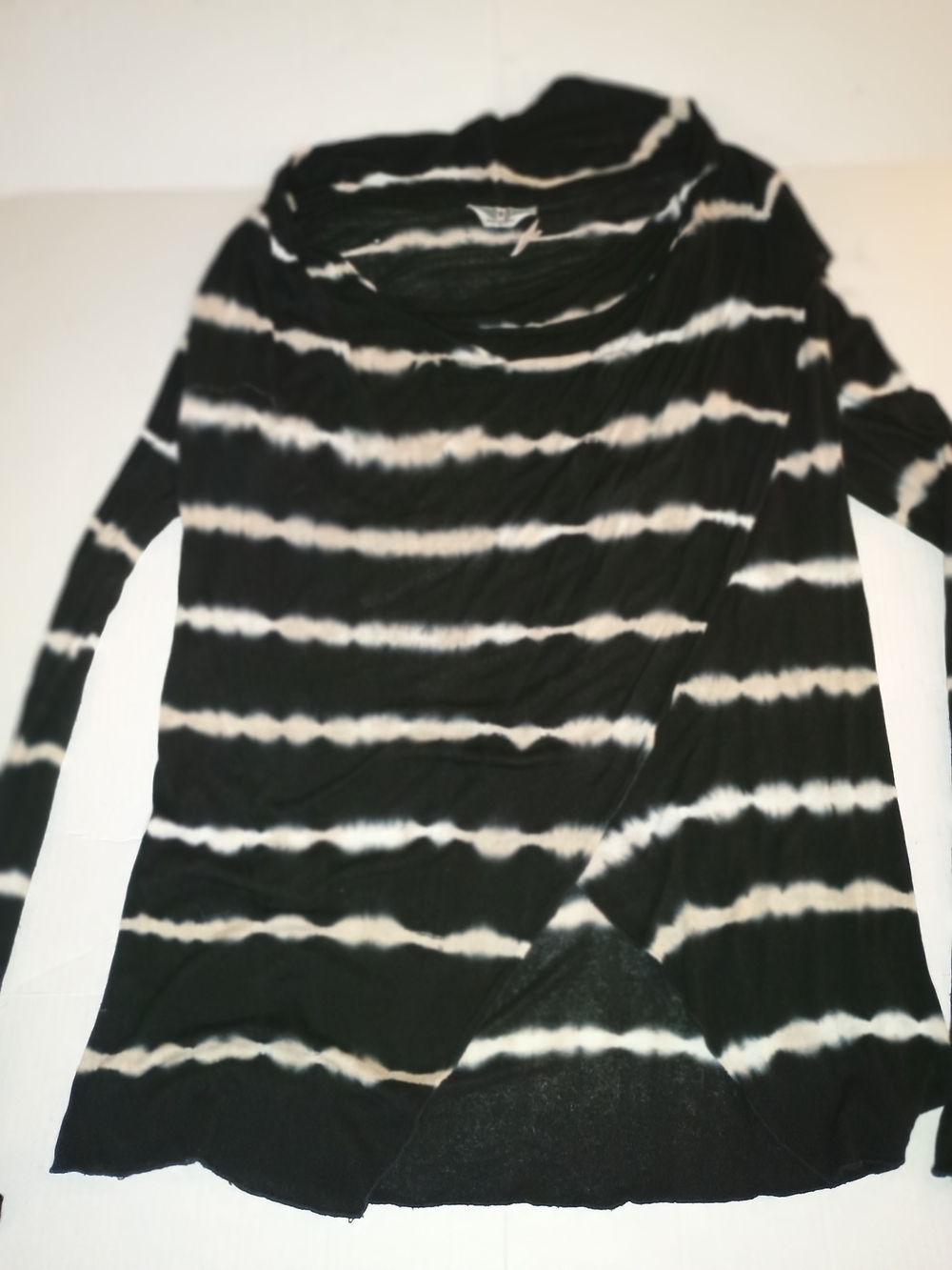 Hard Tail Black White Tie Dye Tunic Top Women's Size Small